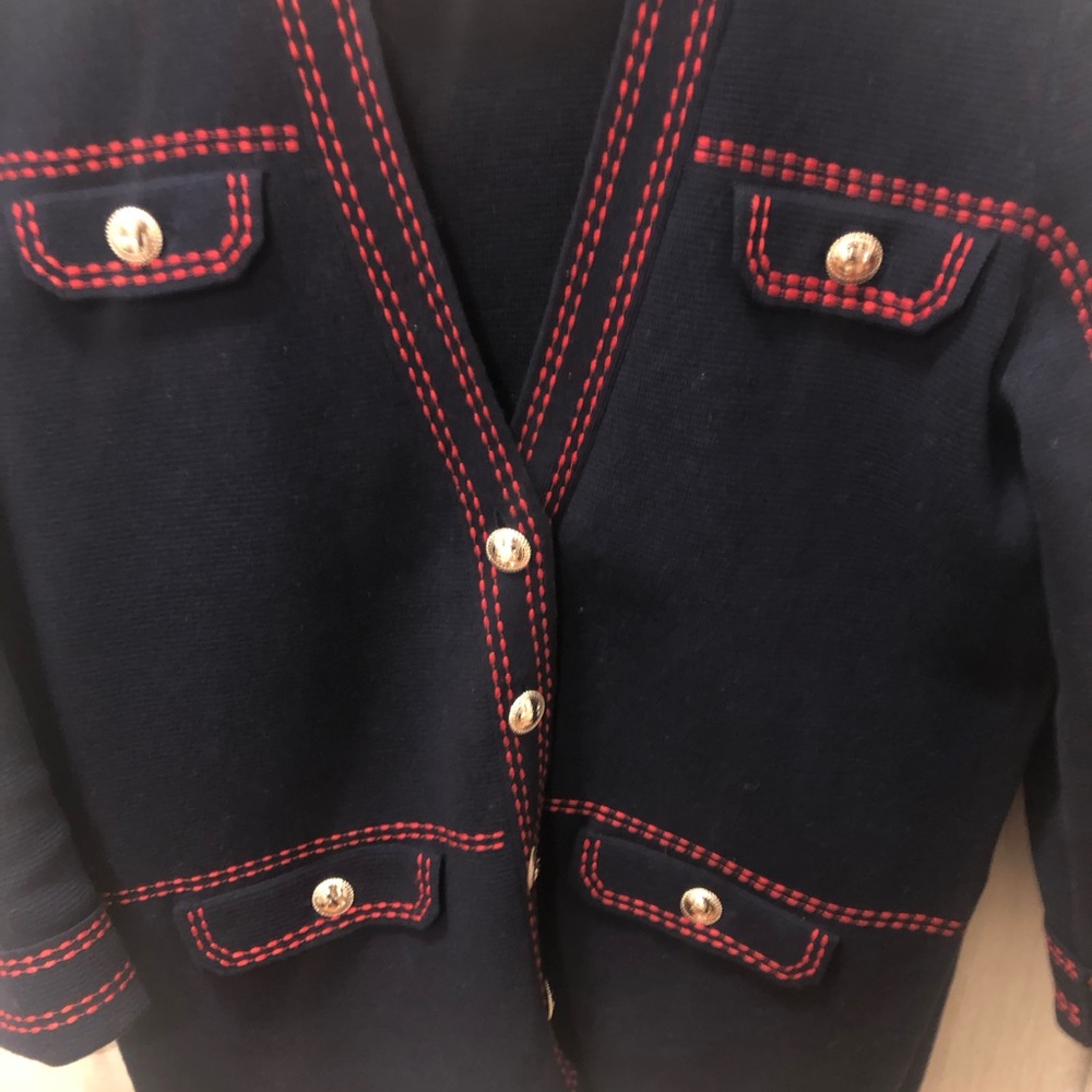 Maje Cardigan with contrasting top stitching - Picture 5 of 7